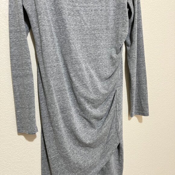 Leith Gray Long Sleeve Ruched dress grunge vintage prairie career classy - Picture 4 of 5